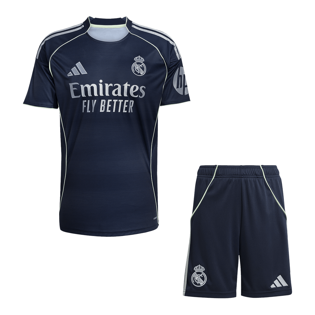 Real Madrid Away Soccer Jersey Kit(Jersey+Shorts) 2025/26 Navy