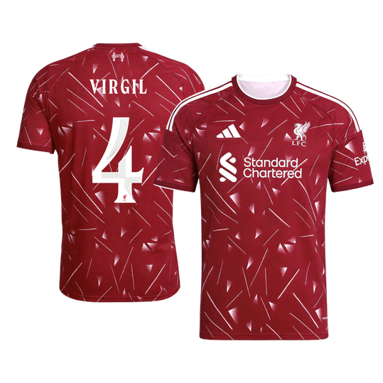 VIRGIL #4 Liverpool Home Soccer Jersey 26/27 Red - UCL