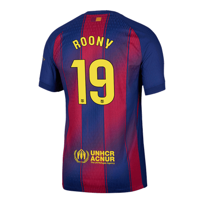 ROONY #19 Authentic Barcelona Home Soccer Jersey 2025/26 Red&Blue