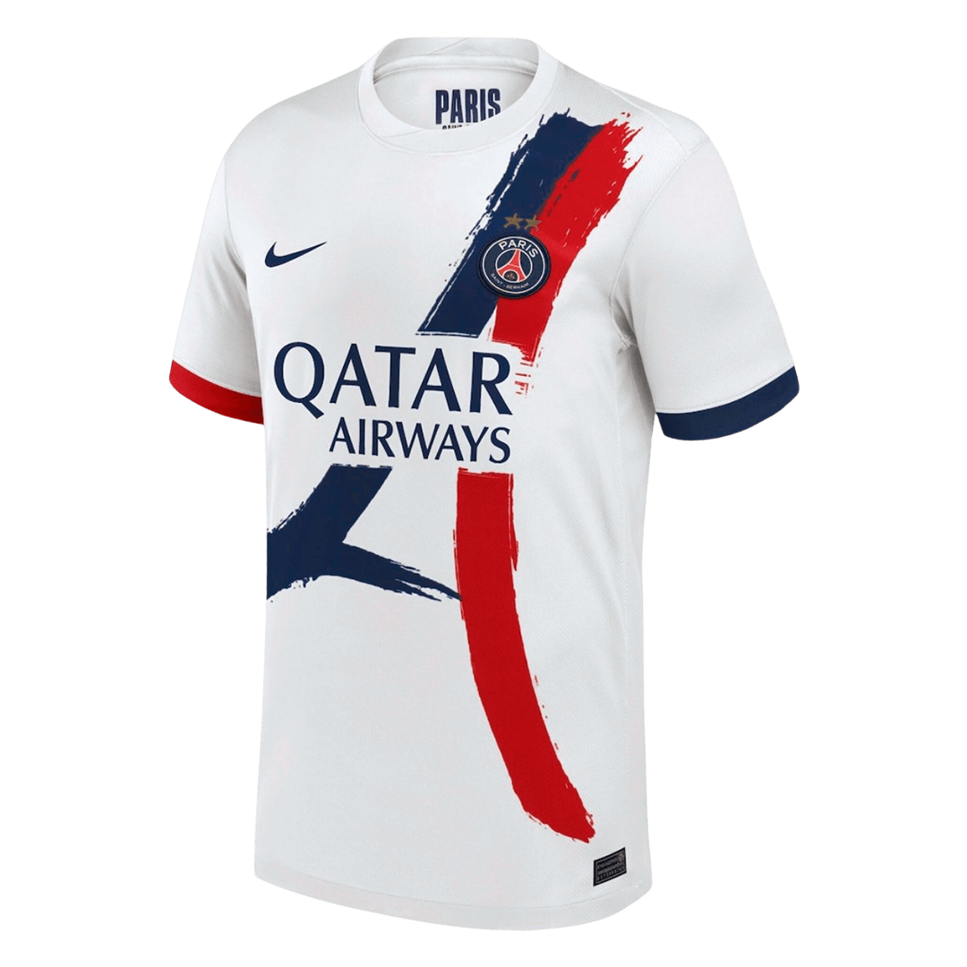 2024/26 PSG Away Soccer Jersey Champions of Europe 2026 Print White