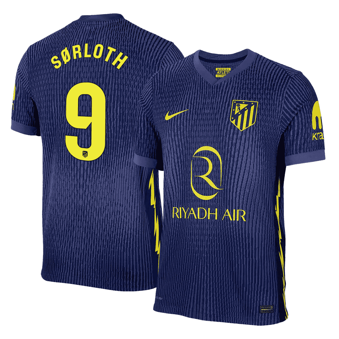 Player Version SØRLOTH #9 Atletico Madrid Away Soccer Jersey 2025/26