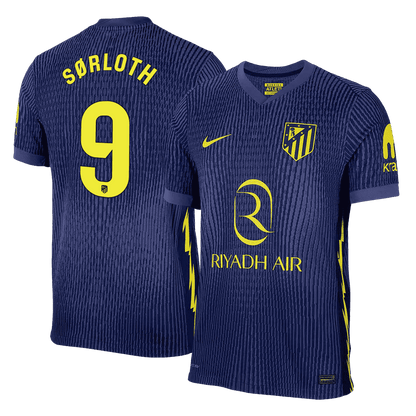 Player Version SØRLOTH #9 Atletico Madrid Away Soccer Jersey 2025/26