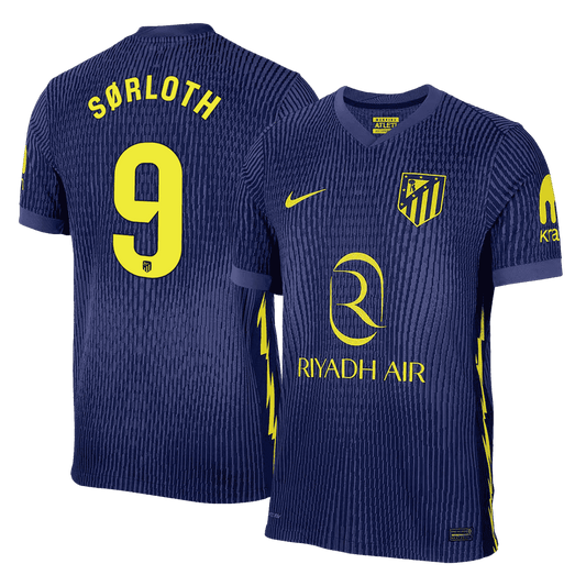 Player Version SØRLOTH #9 Atletico Madrid Away Soccer Jersey 2025/26