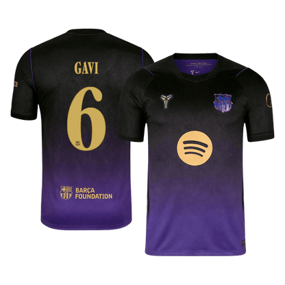 GAVI #6 Barcelona x Kobe Bryant Away Soccer Jersey 2026/27 Black/Purple- UCL