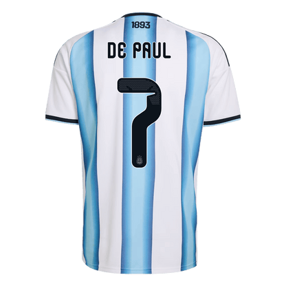 DE PAUL #7 Argentina Home Football Shirt World Cup 2026 Blue&White