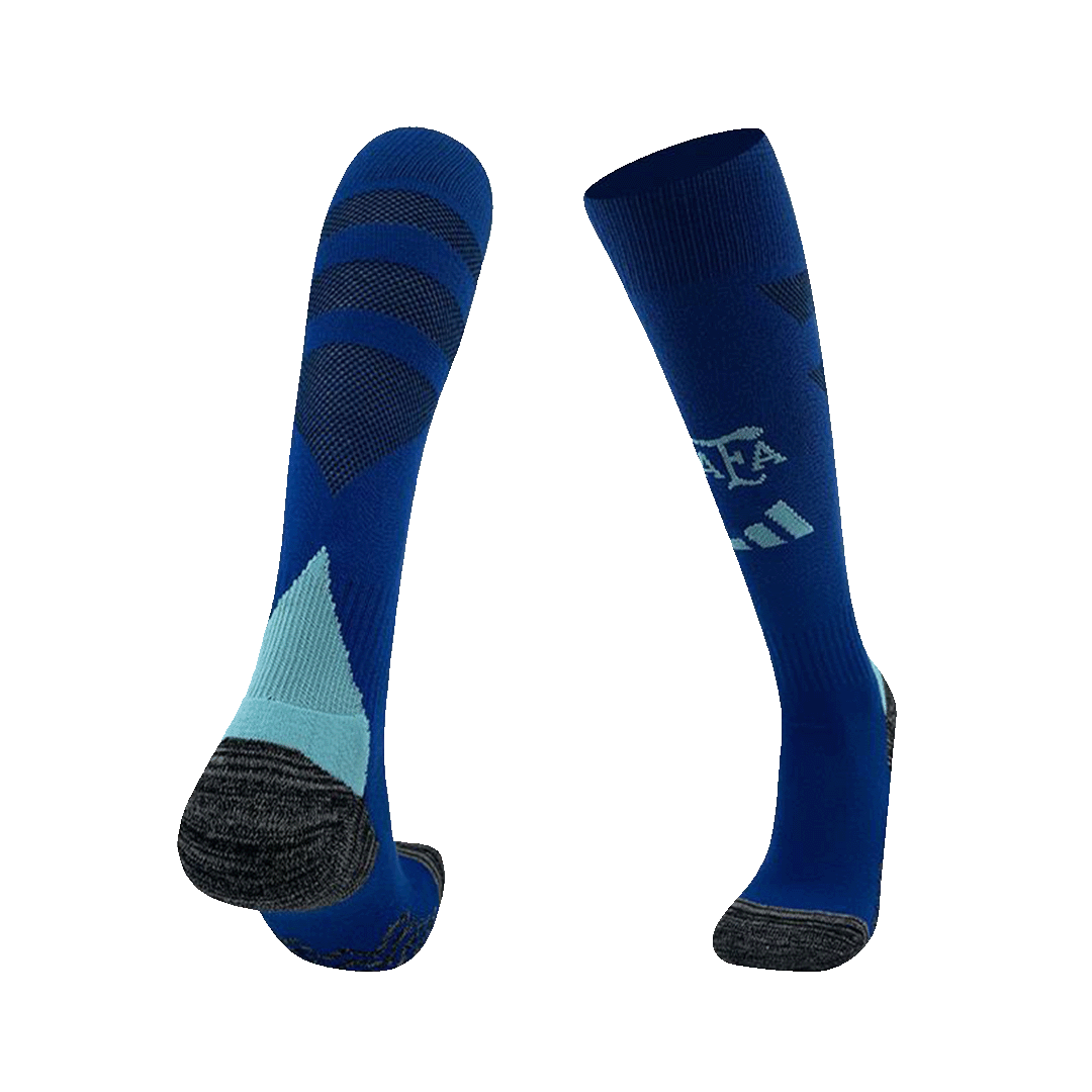 Men's Argentina Away Soccer Jersey Kit  (Jersey+Shorts+Socks) 2024