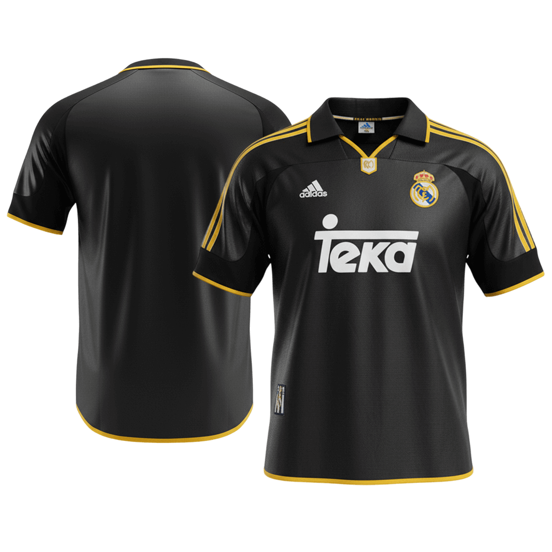 Retro 99/01 Real Madrid Away Soccer Jersey Black