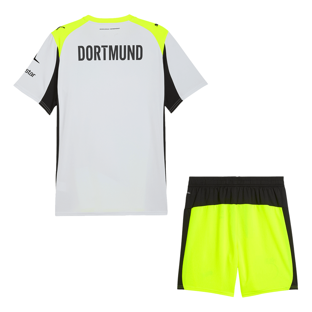 Borussia Dortmund Away Soccer Jersey Kit(Jersey+Shorts) 2025/26