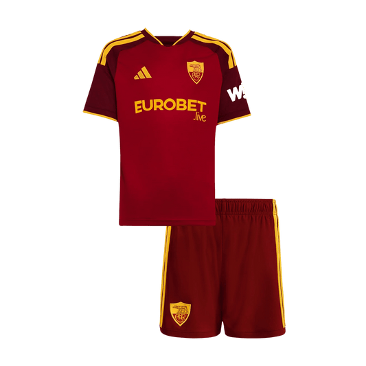 Kids AS Roma Home Football Jersey Kit (Jersey+Shorts) 2026/27 Red