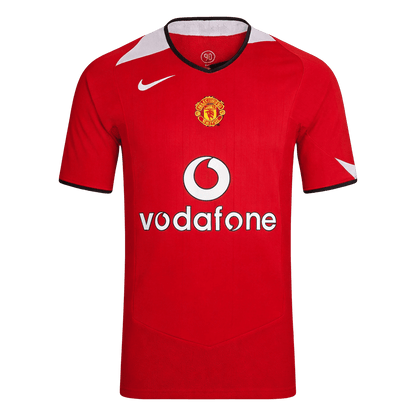Men Retro Fan Version Manchester United Home Soccer Jersey 2004/06 Red