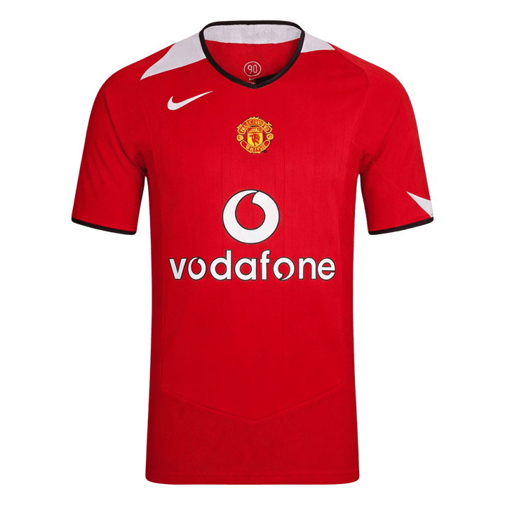 Men Retro Fan Version Manchester United Home Football Jersey 2004/06 Red