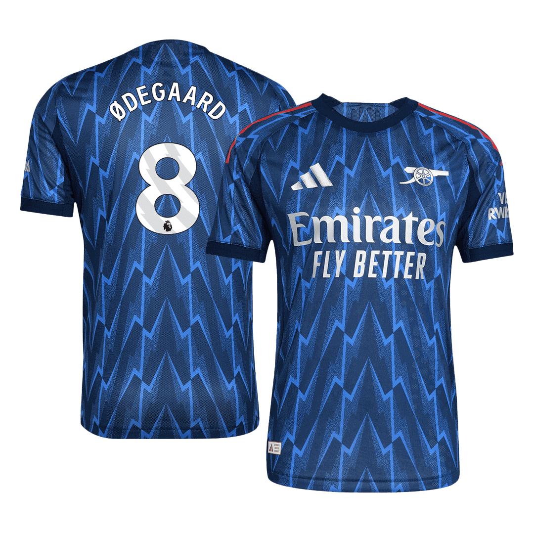 ØDEGAARD #8 Authentic Arsenal Away Soccer Jersey 2025/26 Blue
