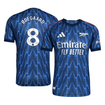 ØDEGAARD #8 Authentic Arsenal Away Soccer Jersey 2025/26 Blue