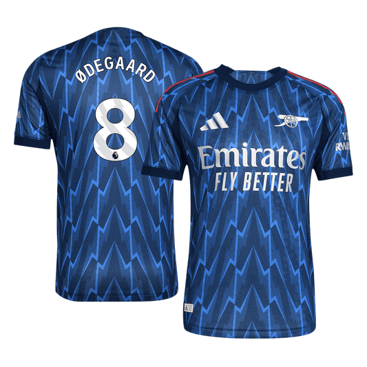 ØDEGAARD #8 Authentic Arsenal Away Soccer Jersey 2025/26 Blue