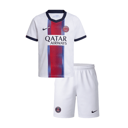 Kids PSG Away Soccer Jersey Kit (Jersey+Shorts) 2026/27 White