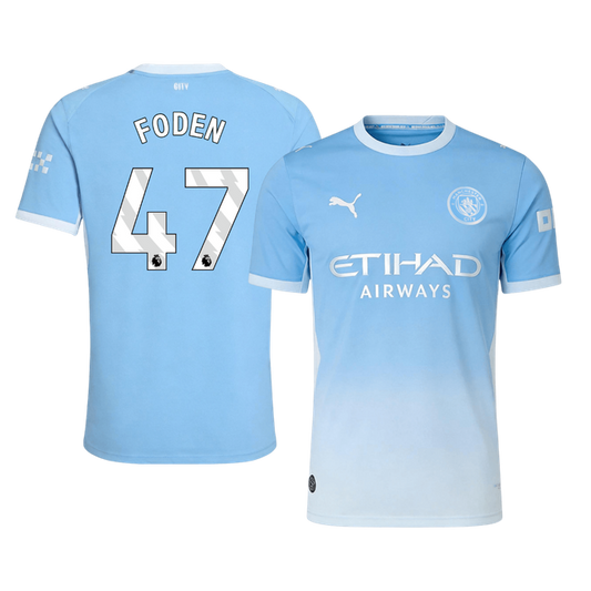 Player Version FODEN #47 Manchester City Home Football Jersey 2026/27