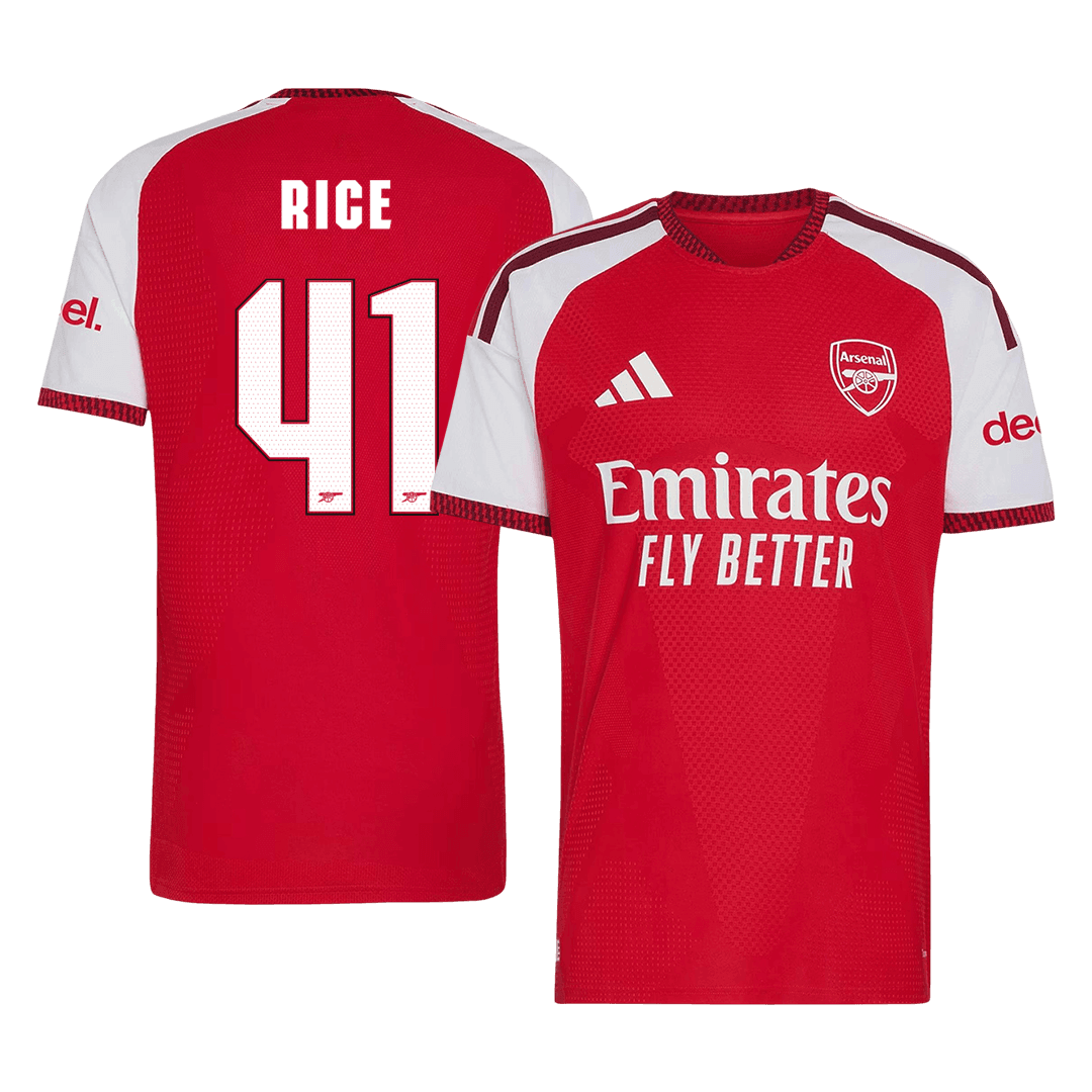 Authentic RICE #41 Arsenal Home Soccer Jersey 2026/27