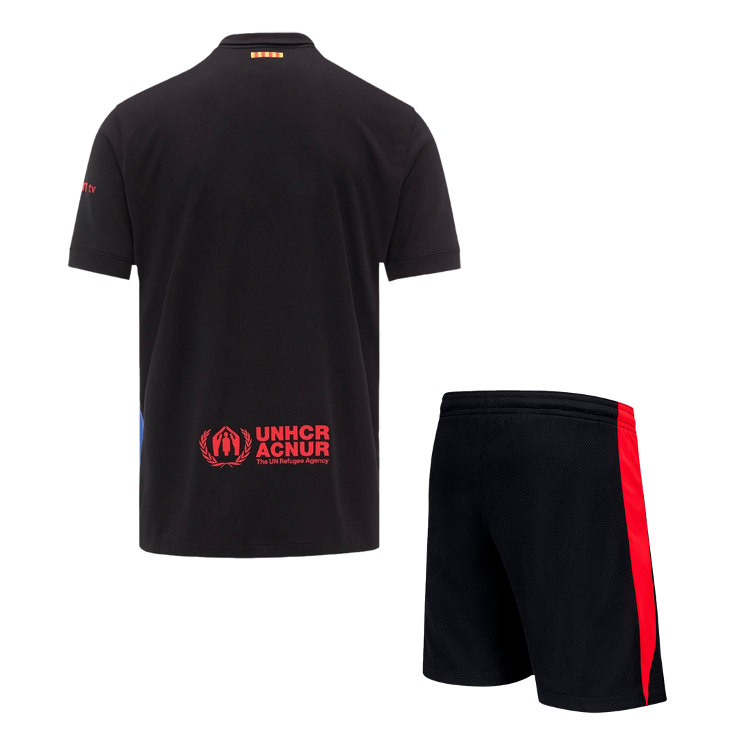Barcelona Away Soccer Jersey Kit(Jersey+Shorts) 2024/25