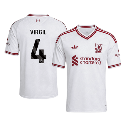 VIRGIL #4 Liverpool Away Soccer Jersey 2026/27 White