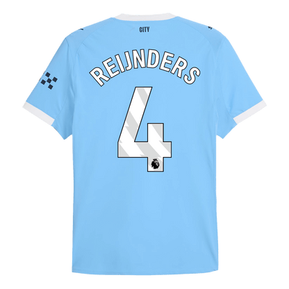 Authentic REIJNDERS #4 Manchester City Home Soccer Jersey 2025/26