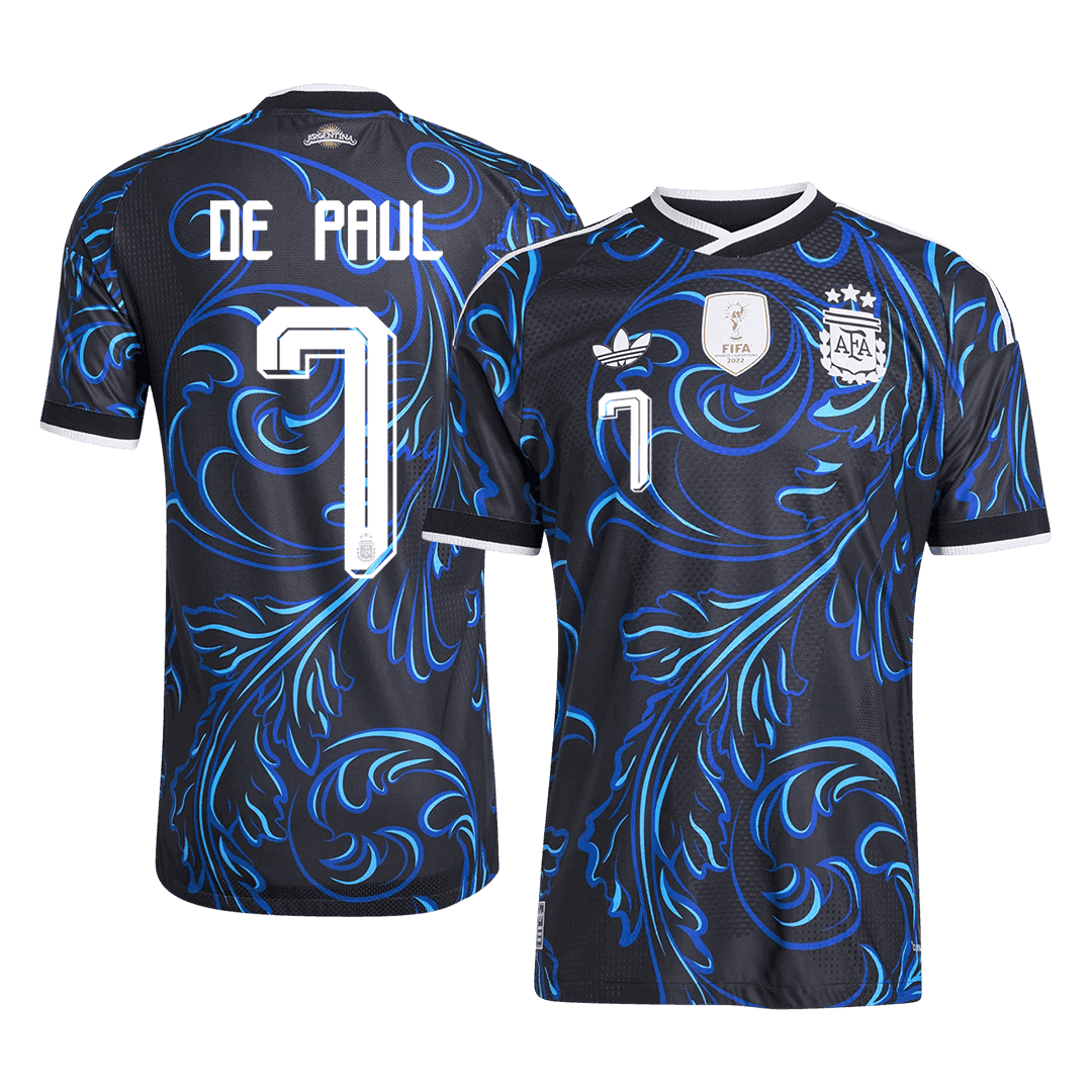 Authentic DE PAUL #7 Argentina Away Soccer Jersey 2026