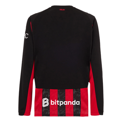 AC Milan Home Long Sleeve Soccer Jersey 2025/26