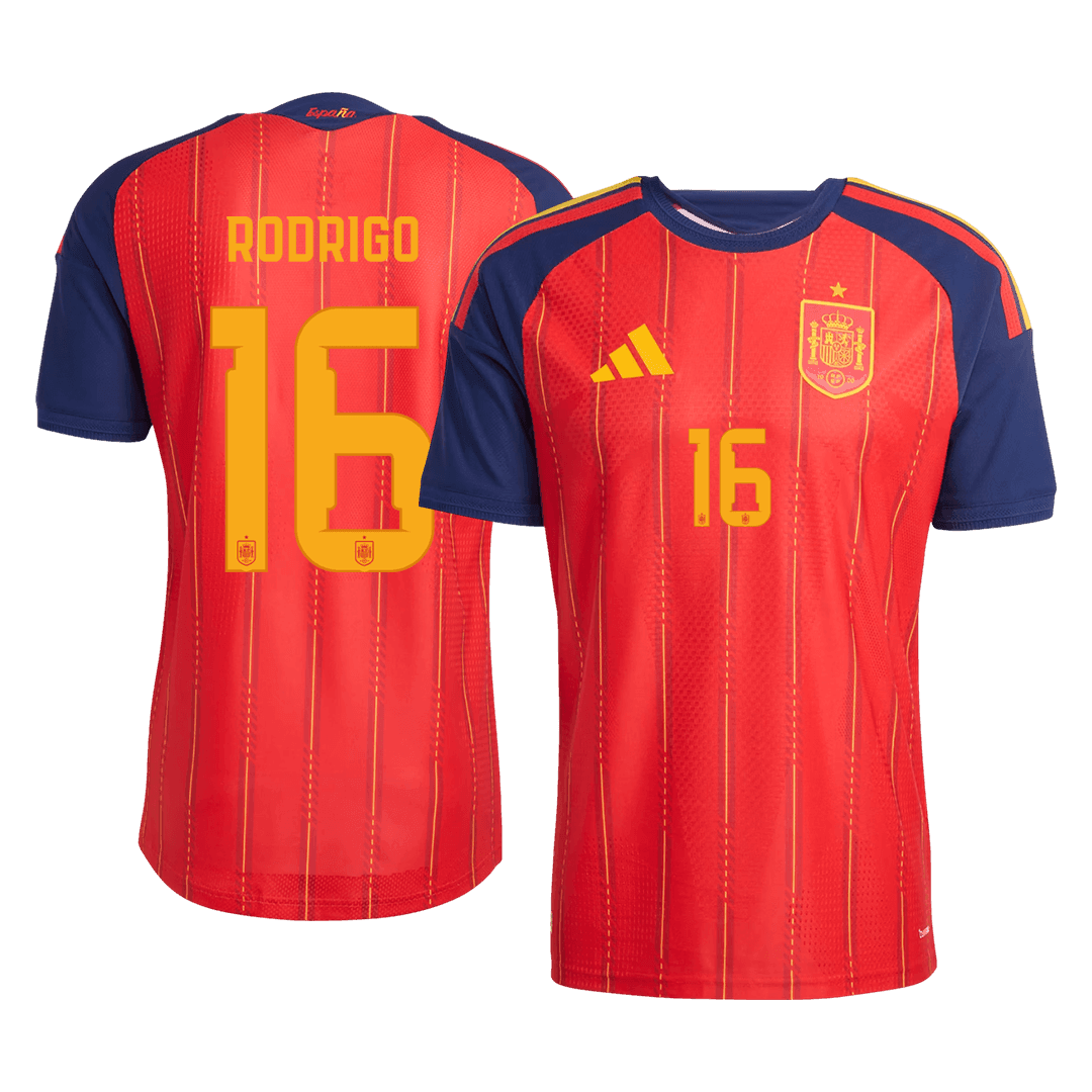 Authentic RODRIGO #16 Spain Home Soccer Jersey 2026