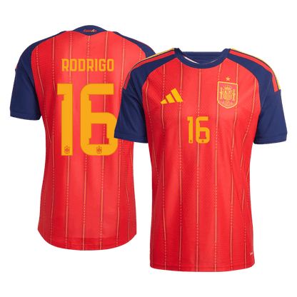 Authentic RODRIGO #16 Spain Home Soccer Jersey 2026