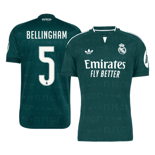 BELLINGHAM #5 Real Madrid Away Soccer Jersey 2026/27 Green