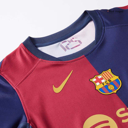 Kid's Barcelona Home Soccer Jersey Kit(Jersey+Shorts) 2024/25 Red&Blue