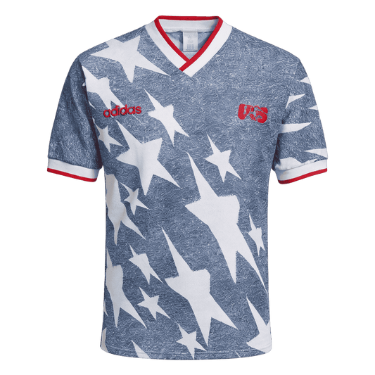 Men Retro Fan Version 1994 United States Away Soccer Jersey Blue