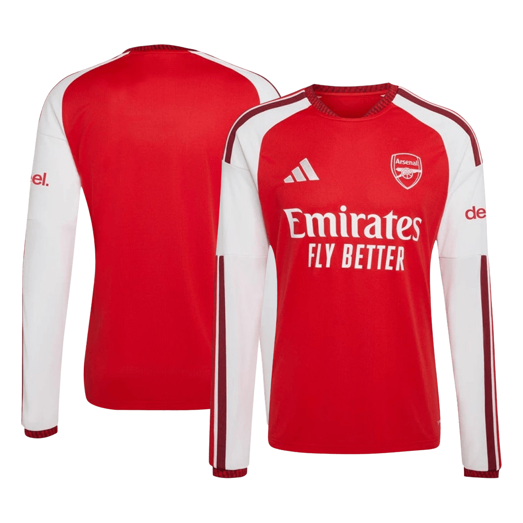 Arsenal Home Long Sleeve Soccer Jersey 2026/27 Red