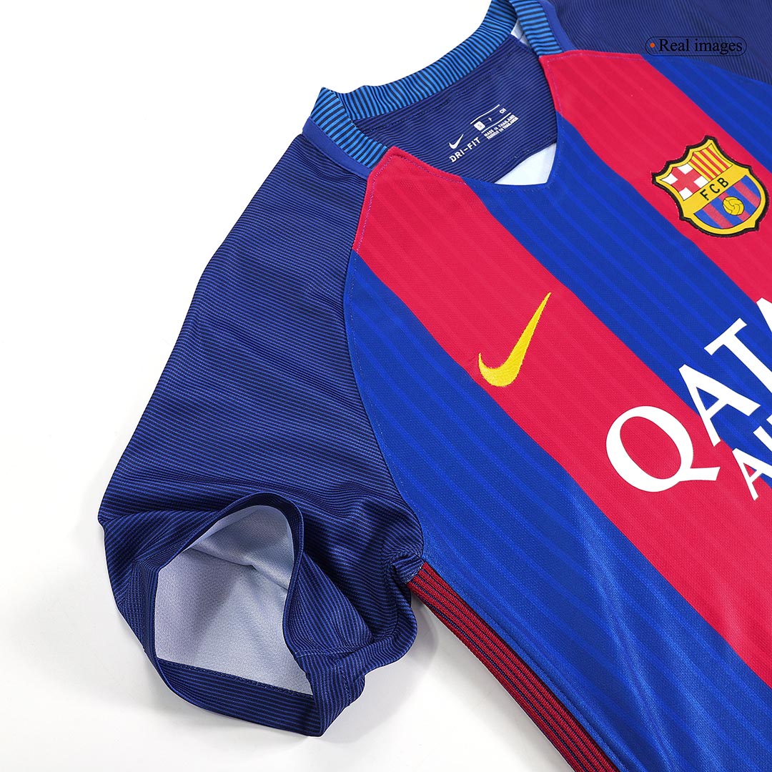 MESSI #10 Retro 2016/17 Barcelona Home Soccer Jersey Red&Blue