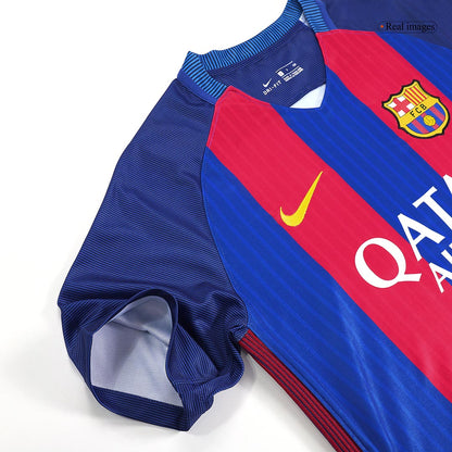 MESSI #10 Retro 2016/17 Barcelona Home Soccer Jersey Red&Blue
