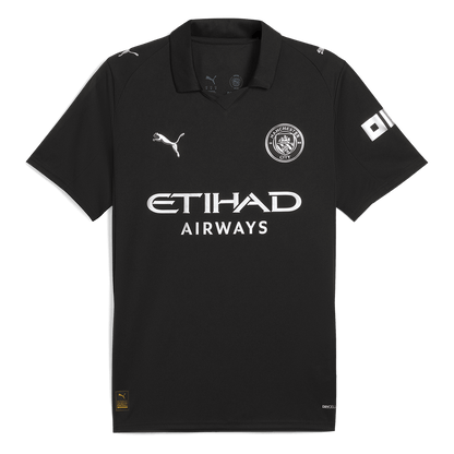 REIJNDERS #4 Manchester City Away Soccer Jersey 2025/26 Black