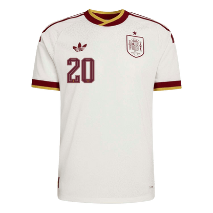 Authentic PEDRI #20 Spain Away Soccer Jersey 2026