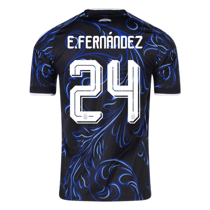 E. FERNÁNDEZ #24 Argentina Away Football Shirt World Cup 2026 Black