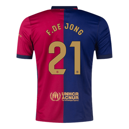 F.DE JONG #21 Barcelona Home Soccer Jersey 2024/25