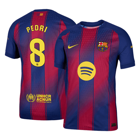 Authentic PEDRI #8 Barcelona Home Soccer Jersey 2025/26 Red&Blue
