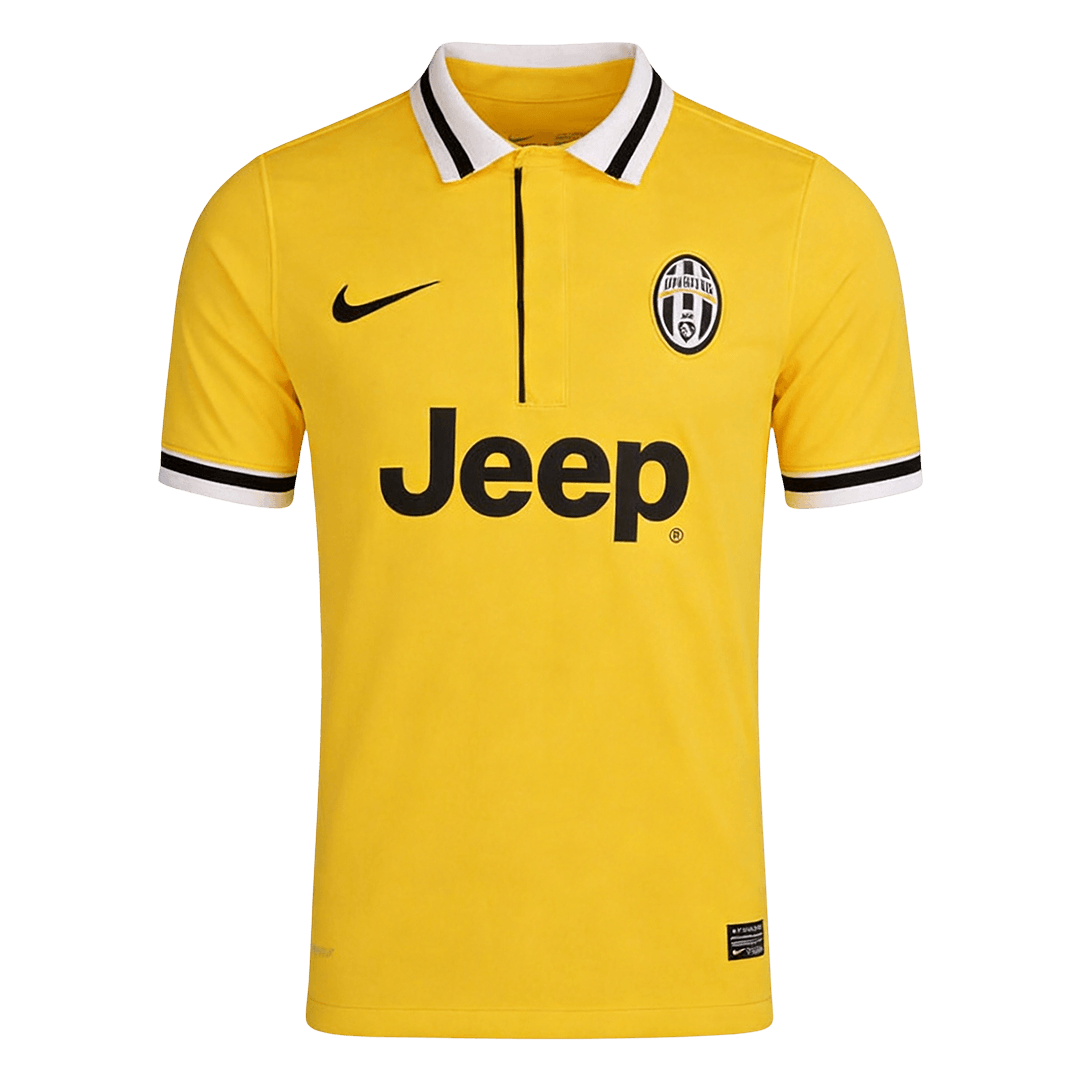 PIRLO #21 Retro Juventus Away Soccer Jersey 2013/14 Yellow