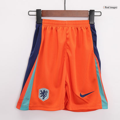 Kid's Netherlands Home Soccer Jersey Kit(Jersey+Shorts) Euro 2024