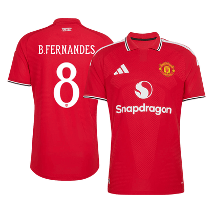 Authentic B. FERNANDES #8 Manchester United Home Soccer Jersey 2026/27