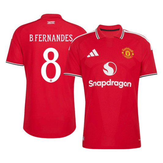 Authentic B. FERNANDES #8 Manchester United Home Soccer Jersey 2026/27