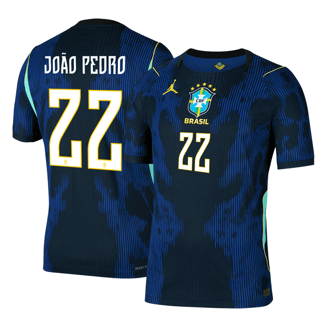 Authentic JOÃO PEDRO #22 Brazil Away Soccer Jersey 2026