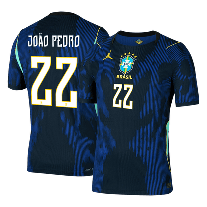 Authentic JOÃO PEDRO #22 Brazil Away Soccer Jersey 2026