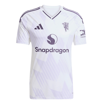B.FERNANDES #8 Manchester United Away Soccer Jersey 2025/26 White
