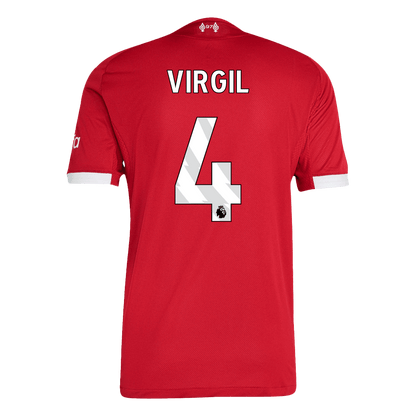 Authentic VIRGIL #4 Liverpool Home Soccer Jersey 2025/26 Red