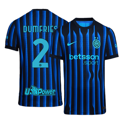 Authentic DUMFRIES #2 Inter Milan Home Soccer Jersey 2025/26
