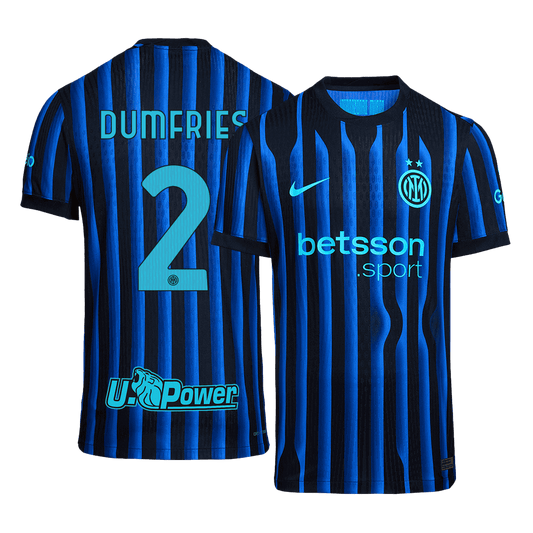 Authentic DUMFRIES #2 Inter Milan Home Soccer Jersey 2025/26