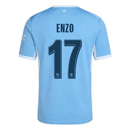 ENZO #17 Manchester City Home Soccer Jersey 26/27 Blue - UCL